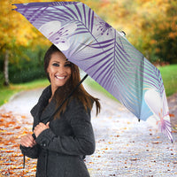 Purple Aloha Hawaiian Umbrella Tropical Flower Palm Leaf Pattern LT19 - Polynesian Pride
