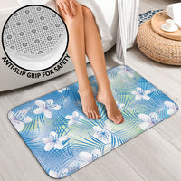 Blue Aloha Hawaiian Bathroom Set Tropical Flower Palm Leaf Pattern LT19 - Polynesian Pride