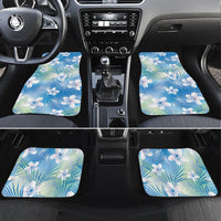 Blue Aloha Hawaiian Car Mats Tropical Flower Palm Leaf Pattern LT19 Set 4pcs Blue - Polynesian Pride