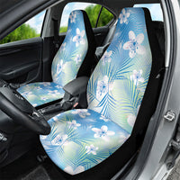 Blue Aloha Hawaiian Car Seat Cover Tropical Flower Palm Leaf Pattern LT19 - Polynesian Pride