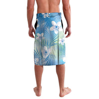 Blue Aloha Hawaiian Lavalava Tropical Flower Palm Leaf Pattern LT19 - Polynesian Pride
