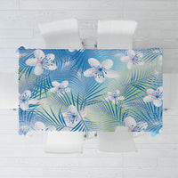 Blue Aloha Hawaiian Tablecloth Tropical Flower Palm Leaf Pattern LT19 Blue - Polynesian Pride