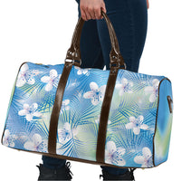 Blue Aloha Hawaiian Travel Bag Tropical Flower Palm Leaf Pattern LT19 - Polynesian Pride