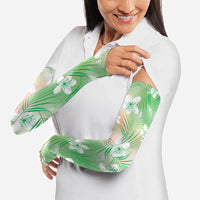 Green Aloha Hawaiian Arm Sleeves Tropical Flower Palm Leaf Pattern LT19 - Polynesian Pride