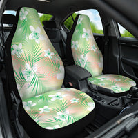 Green Aloha Hawaiian Car Seat Cover Tropical Flower Palm Leaf Pattern LT19 One Size Green - Polynesian Pride