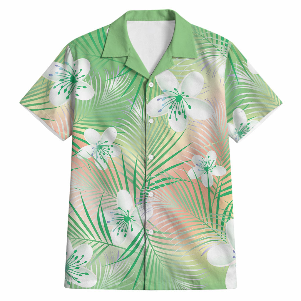Green Aloha Hawaiian Hawaiian Shirt Tropical Flower Palm Leaf Pattern LT19 Green - Polynesian Pride