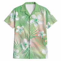 Green Aloha Hawaiian Hawaiian Shirt Tropical Flower Palm Leaf Pattern LT19 Green - Polynesian Pride