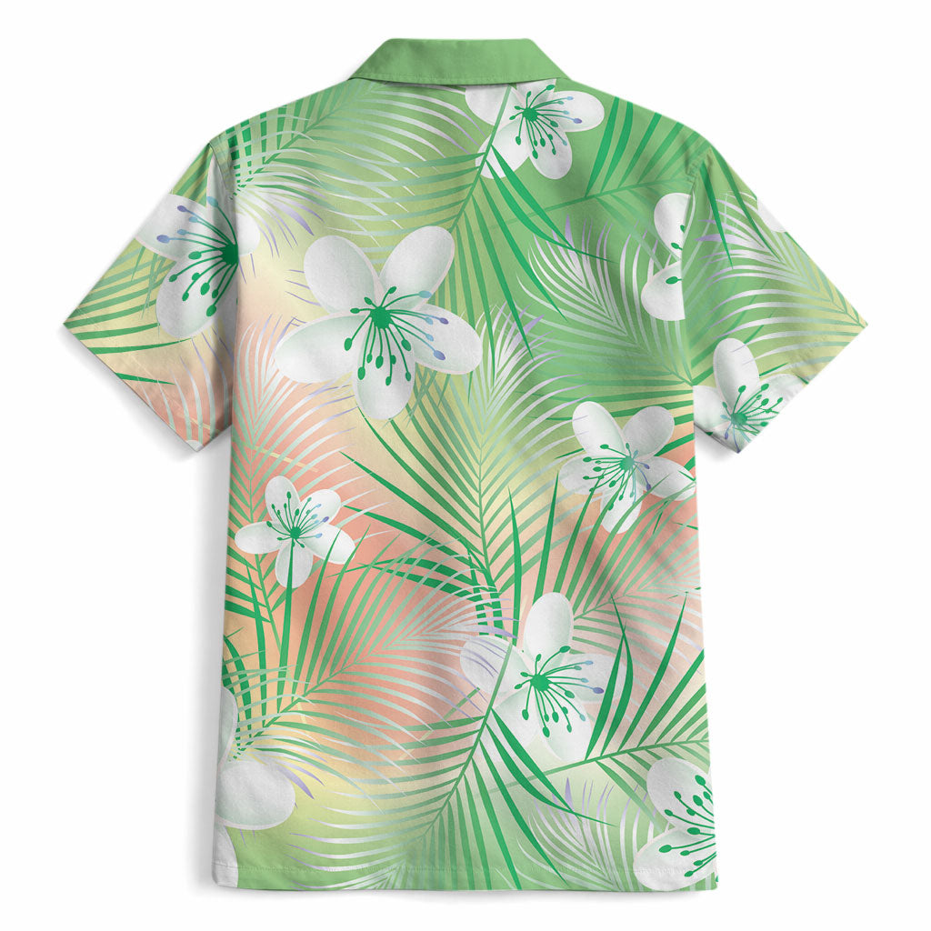 Green Aloha Hawaiian Hawaiian Shirt Tropical Flower Palm Leaf Pattern LT19 - Polynesian Pride