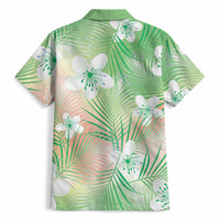 Green Aloha Hawaiian Hawaiian Shirt Tropical Flower Palm Leaf Pattern LT19 - Polynesian Pride