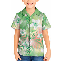 Green Aloha Hawaiian Hawaiian Shirt Tropical Flower Palm Leaf Pattern LT19 - Polynesian Pride