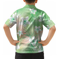 Green Aloha Hawaiian Hawaiian Shirt Tropical Flower Palm Leaf Pattern LT19 - Polynesian Pride