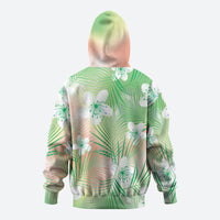 Green Aloha Hawaiian Hoodie Tropical Flower Palm Leaf Pattern LT19 - Polynesian Pride