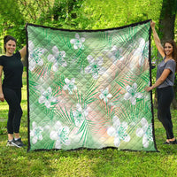 Green Aloha Hawaiian Quilt Tropical Flower Palm Leaf Pattern LT19 - Polynesian Pride