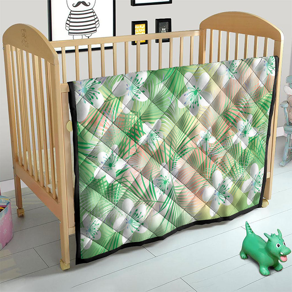 Green Aloha Hawaiian Quilt Tropical Flower Palm Leaf Pattern LT19 - Polynesian Pride