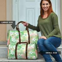 Green Aloha Hawaiian Travel Bag Tropical Flower Palm Leaf Pattern LT19 - Polynesian Pride