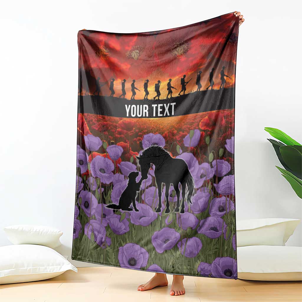 Personalised ANZAC Day Blanket Remembering the Animals of War LT19 - Polynesian Pride