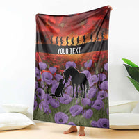 Personalised ANZAC Day Blanket Remembering the Animals of War LT19 - Polynesian Pride