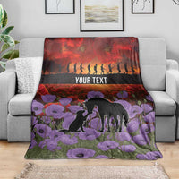 Personalised ANZAC Day Blanket Remembering the Animals of War LT19 - Polynesian Pride