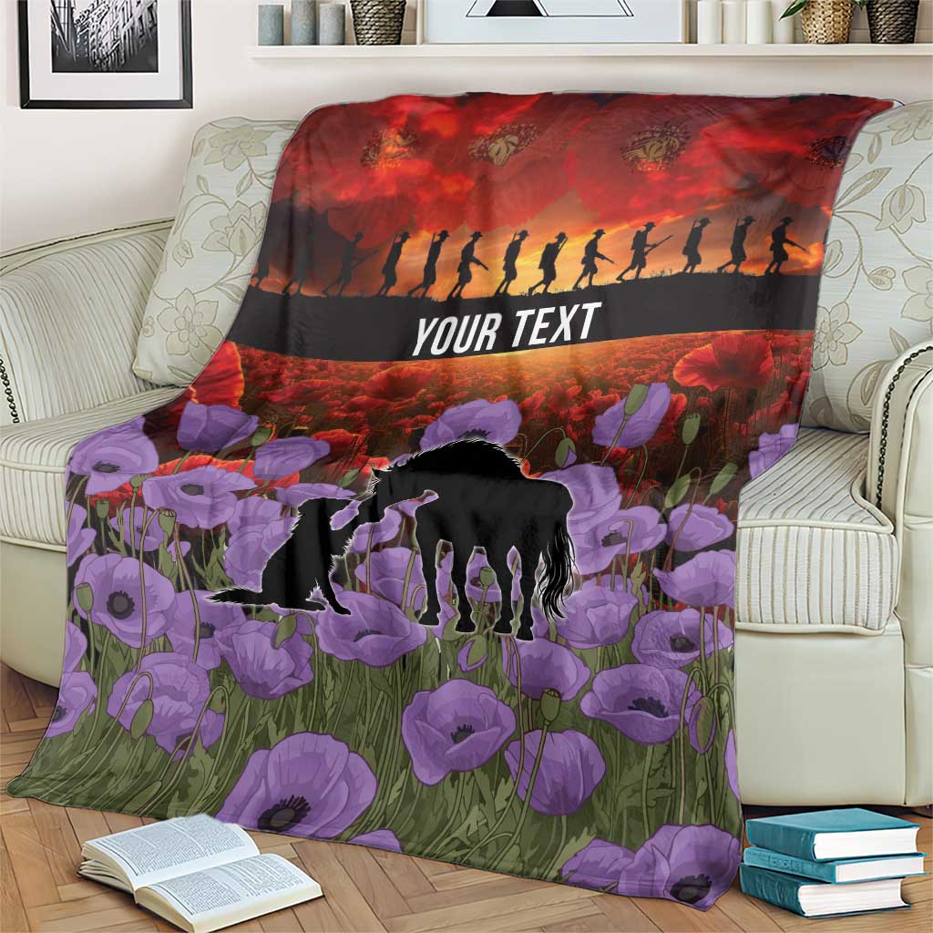 Personalised ANZAC Day Blanket Remembering the Animals of War LT19 - Polynesian Pride