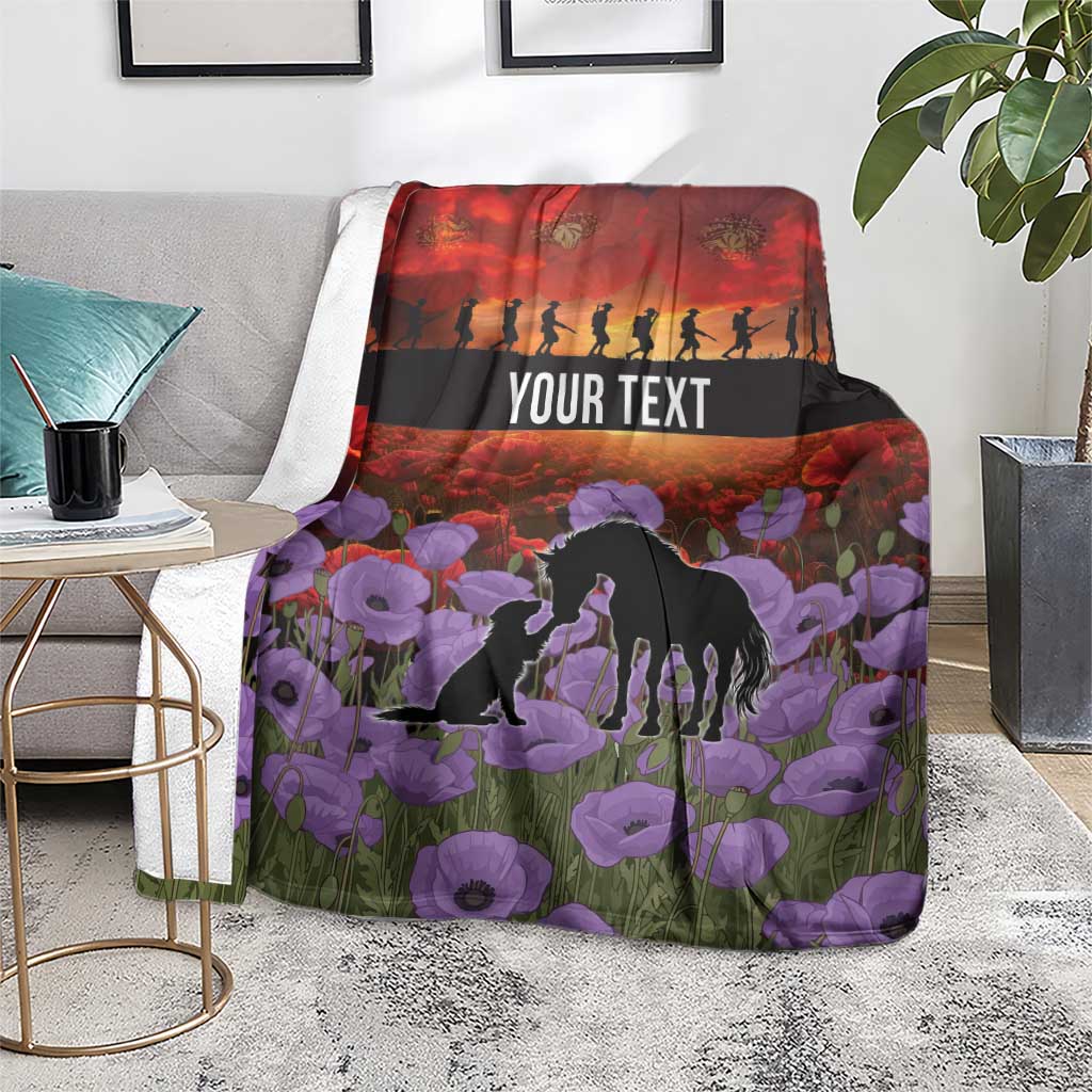 Personalised ANZAC Day Blanket Remembering the Animals of War LT19 - Polynesian Pride