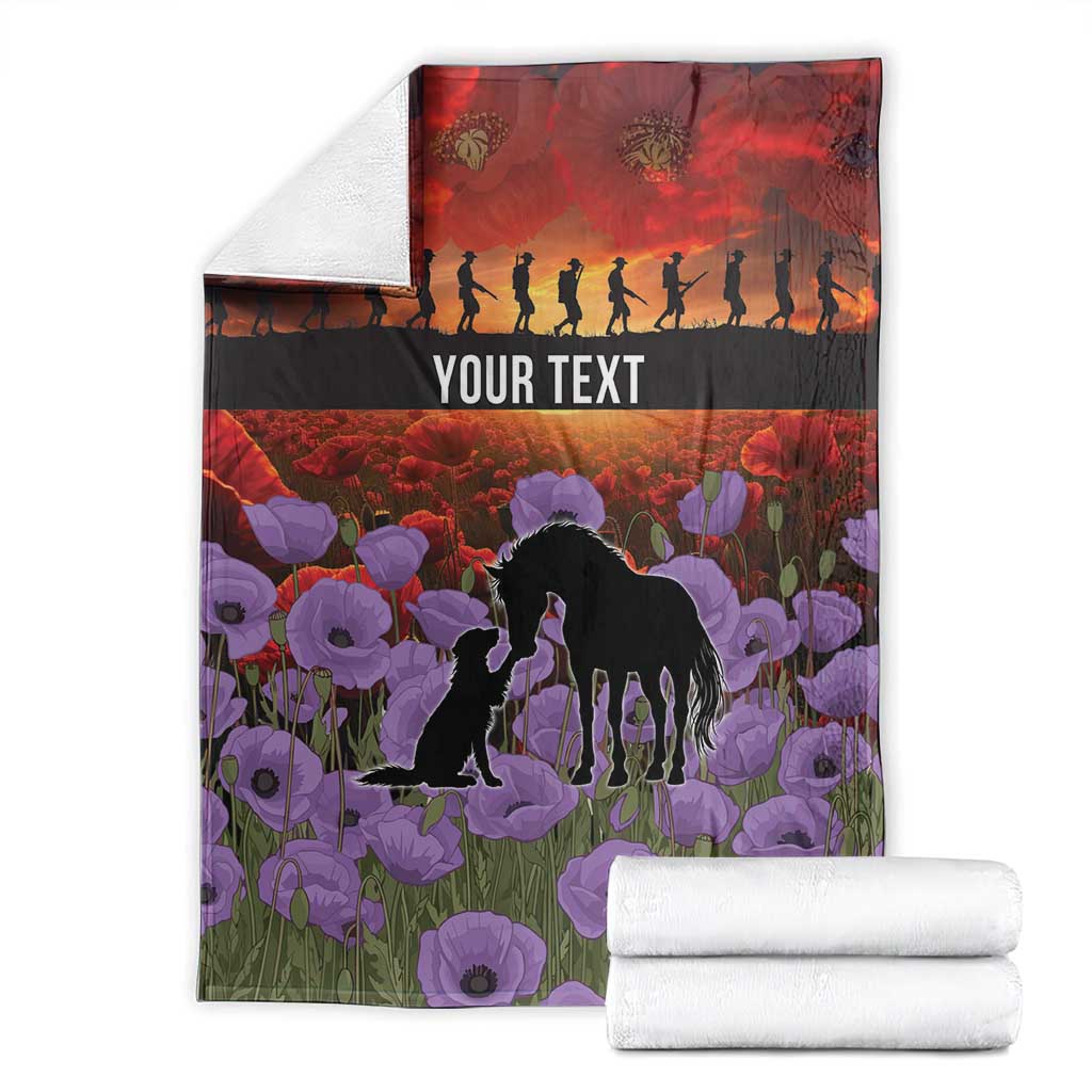Personalised ANZAC Day Blanket Remembering the Animals of War LT19 - Polynesian Pride