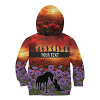 Personalised ANZAC Day Kid Hoodie Remembering the Animals of War LT19 - Polynesian Pride