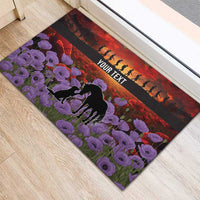 Personalised ANZAC Day Rubber Doormat Remembering the Animals of War LT19 - Polynesian Pride
