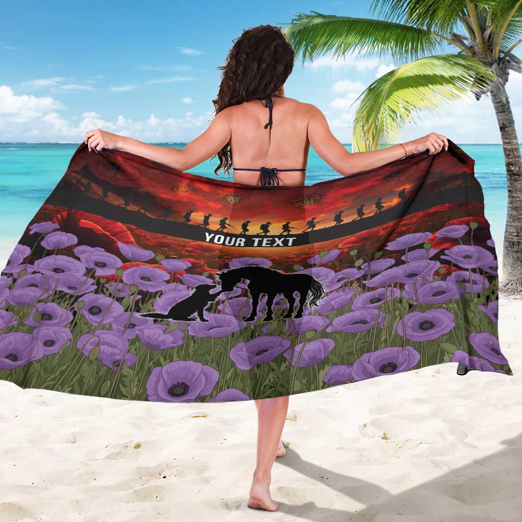 Personalised ANZAC Day Sarong Remembering the Animals of War LT19 - Polynesian Pride