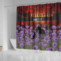 Personalised ANZAC Day Shower Curtain Remembering the Animals of War LT19 - Polynesian Pride
