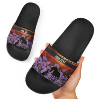 Personalised ANZAC Day Slide Sandals Remembering the Animals of War LT19 - Polynesian Pride