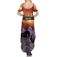 Personalised ANZAC Day Summer Maxi Dress Remembering the Animals of War LT19 - Polynesian Pride