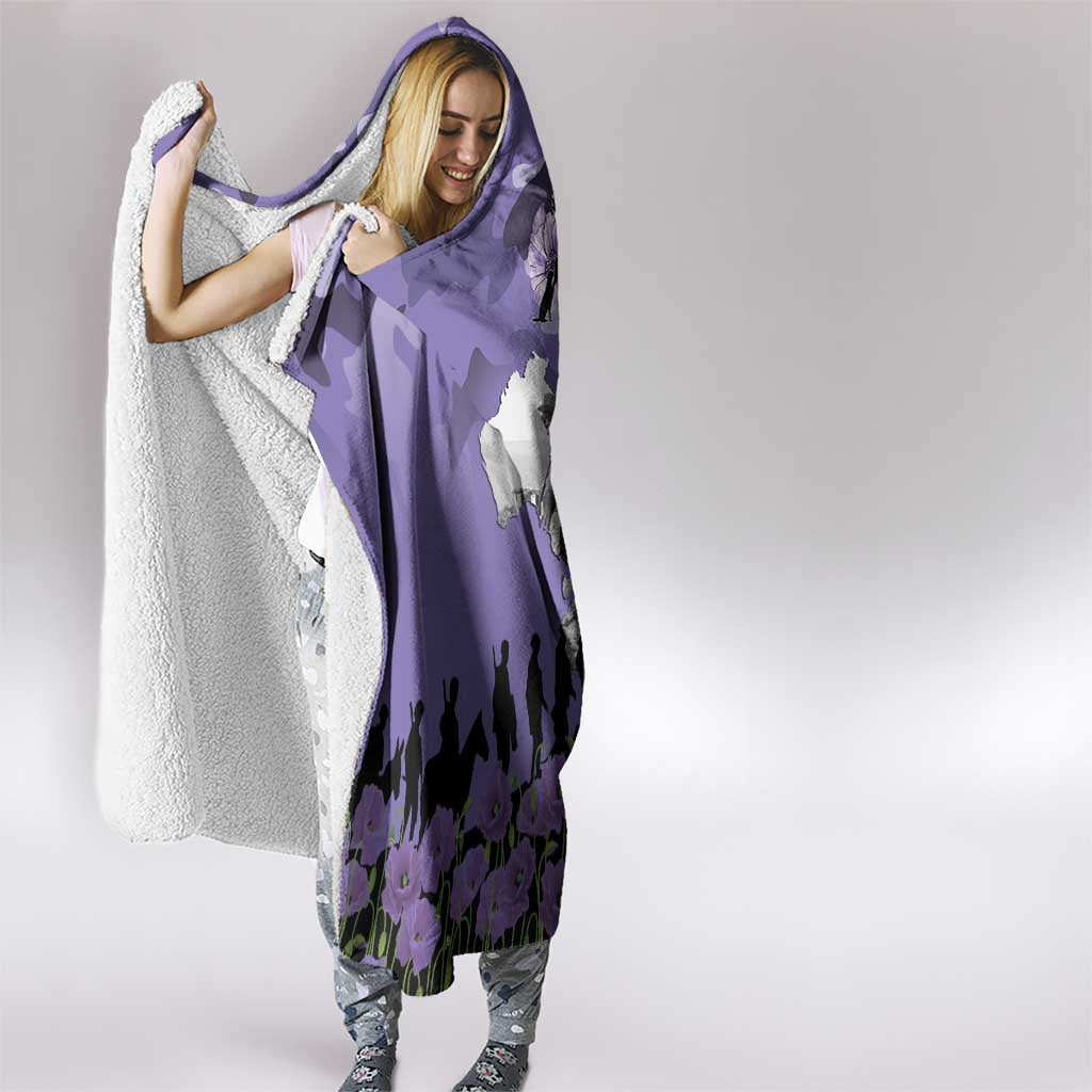 ANZAC Day Hooded Blanket Lest We Forget the Animals Too LT19 - Polynesian Pride