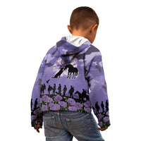 ANZAC Day Kid Hoodie Lest We Forget the Animals Too LT19 - Polynesian Pride