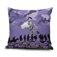 ANZAC Day Pillow Cover Lest We Forget the Animals Too LT19 Purple - Polynesian Pride