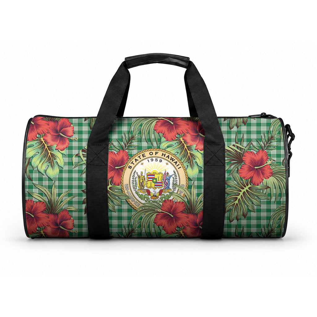Vintage Hawaii Hibiscus Palaka Duffle Bag Green Color LT19 One size Green - Polynesian Pride