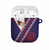 American Samoa Flag Day AirPods Case Polynesian Tribal Tattoo Eagle Art LT19 Navy - Polynesian Pride