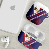 American Samoa Flag Day AirPods Case Polynesian Tribal Tattoo Eagle Art LT19 - Polynesian Pride
