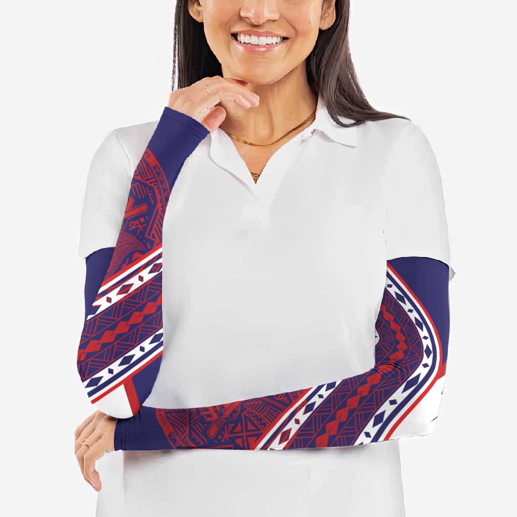 American Samoa Flag Day Arm Sleeves Polynesian Tribal Tattoo Eagle Art LT19 - Polynesian Pride