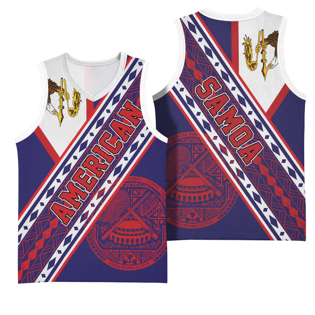American Samoa Flag Day Basketball Jersey Polynesian Tribal Tattoo Eagle Art LT19 - Polynesian Pride