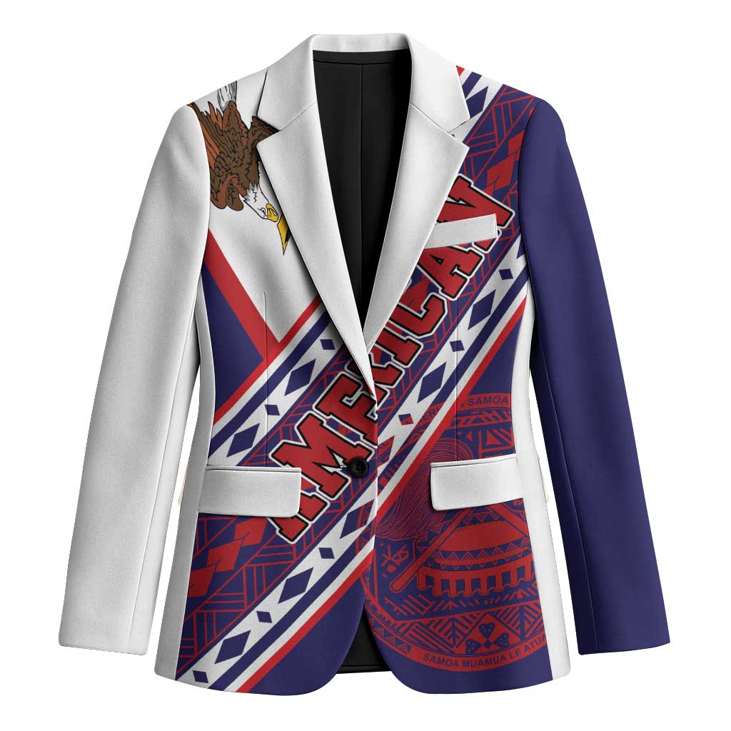 American Samoa Flag Day Blazer Polynesian Tribal Tattoo Eagle Art LT19 Unisex Navy - Polynesian Pride
