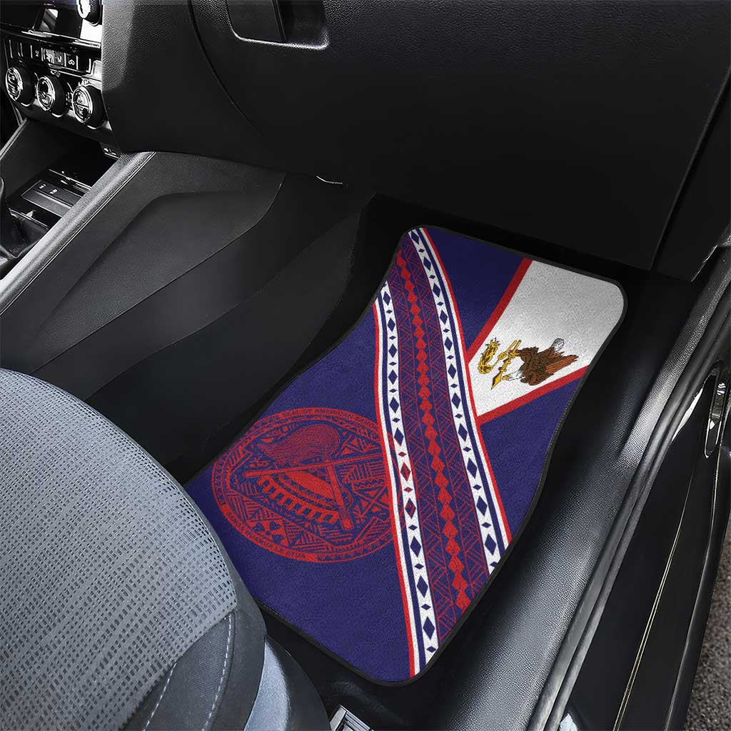 American Samoa Flag Day Car Mats Polynesian Tribal Tattoo Eagle Art LT19 - Polynesian Pride