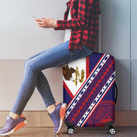 American Samoa Flag Day Luggage Cover Polynesian Tribal Tattoo Eagle Art LT19 - Polynesian Pride