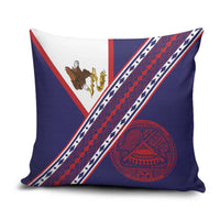 American Samoa Flag Day Pillow Cover Polynesian Tribal Tattoo Eagle Art LT19 Navy - Polynesian Pride