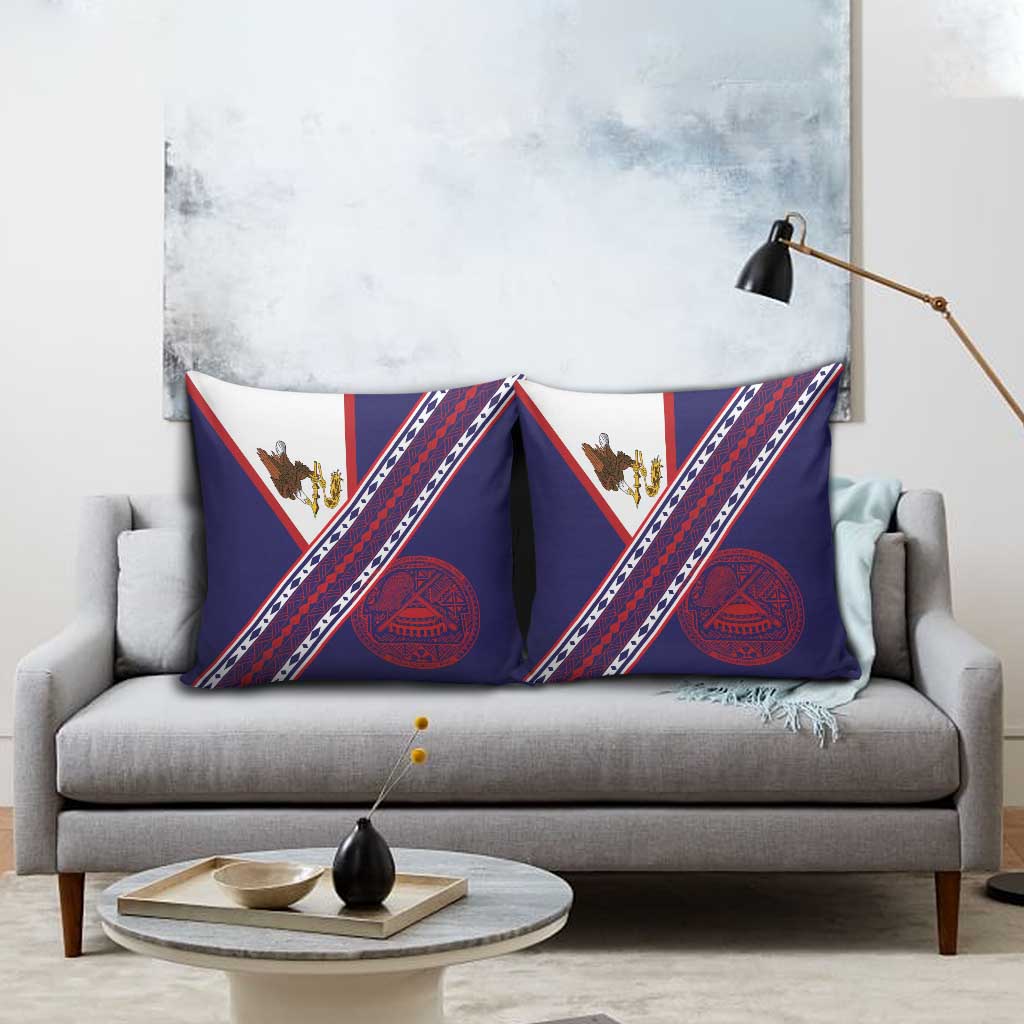 American Samoa Flag Day Pillow Cover Polynesian Tribal Tattoo Eagle Art LT19 - Polynesian Pride