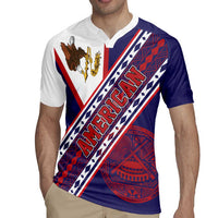 American Samoa Flag Day Rugby Jersey Polynesian Tribal Tattoo Eagle Art LT19 - Polynesian Pride