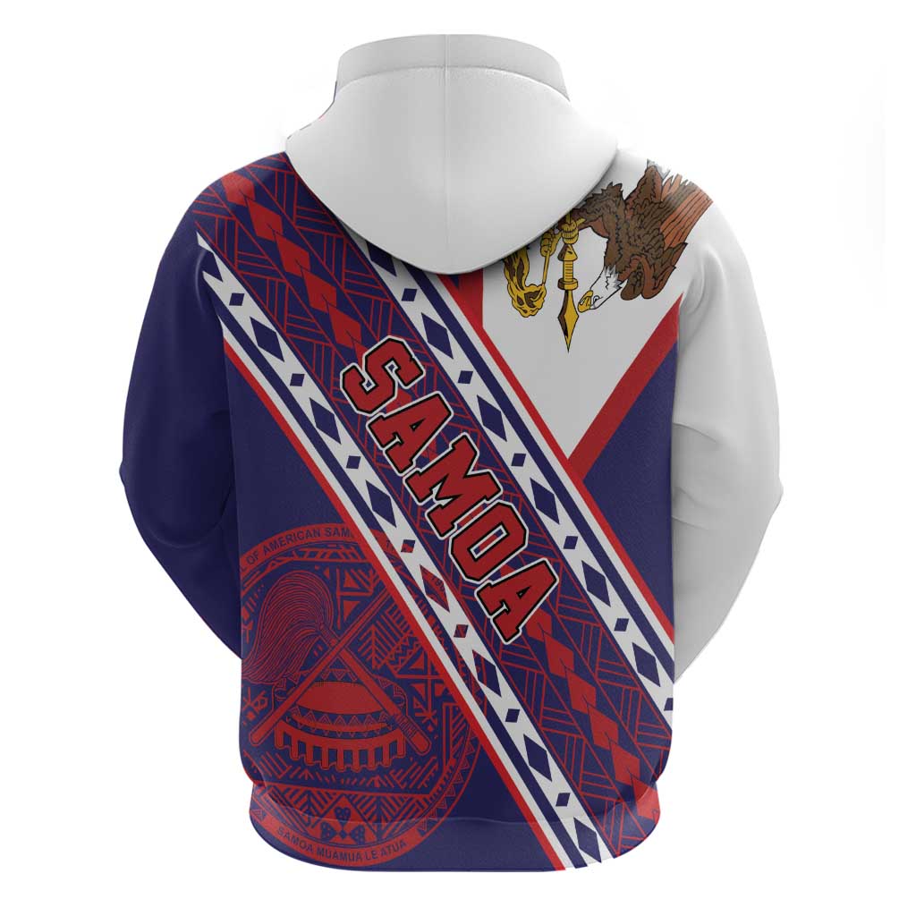 American Samoa Flag Day Zip Hoodie Polynesian Tribal Tattoo Eagle Art LT19 - Polynesian Pride