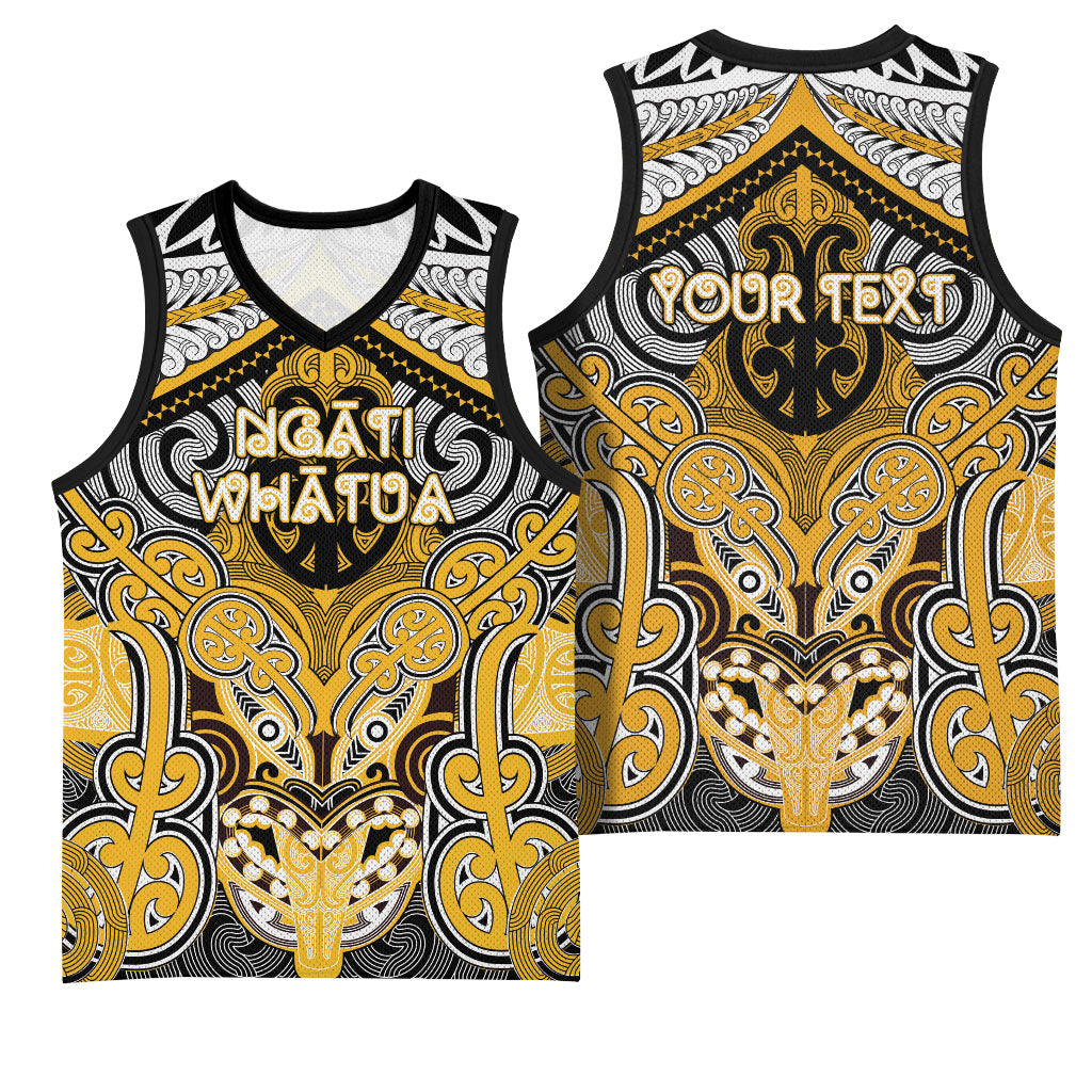 Aotearoa Iwi Ngati Whatua Personalised Basketball Jersey Maori Kowhaiwhai Pattern LT19 - Polynesian Pride