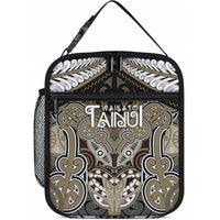 Aotearoa Iwi Waikato Tainui Lunch Bag Maori Kowhaiwhai Pattern LT19 10.2 × 8.3 × 4.3 inch Dark Yellow - Polynesian Pride