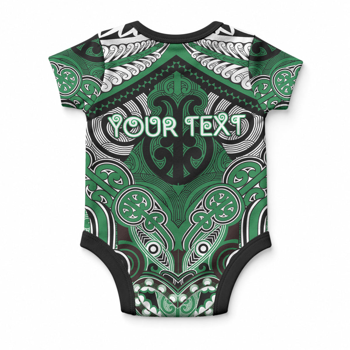 Aotearoa Iwi Ngati Maniapoto Personalised Baby Onesie Maori Kowhaiwhai Pattern LT19 - Polynesian Pride