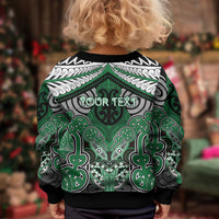 Aotearoa Iwi Ngati Maniapoto Personalised Kid Ugly Christmas Sweater Maori Kowhaiwhai Pattern LT19 - Polynesian Pride